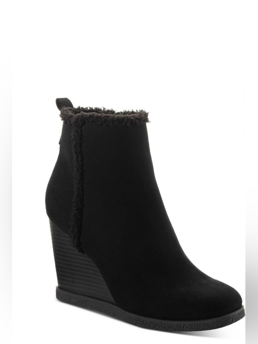 NIB Sun + Stone Camillia Zip up Platform Wedge Boots 10